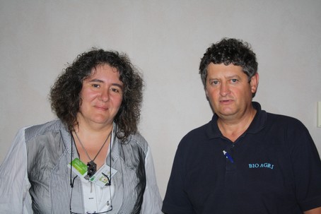 Myriam Vallas, animatrice du Pôle Bio du Massif Central, et Jean-Louis Mounier, président. 